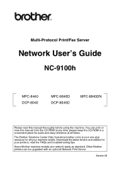 Brother International NC9100H Network User Guide