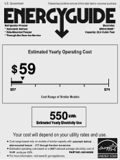 Electrolux EW23CS85KS Energy Guide (English)