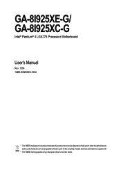 Gigabyte GA-8I925XC-G Manual