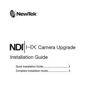 Panasonic AW-HE38H NDI|HX Upgrade Installation Guide for Panasonic PTZ Cameras
