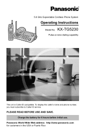 Panasonic KX-TGA520 KXTG5230 User Guide