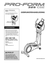 ProForm 325 Cse Elliptical Dutch Manual