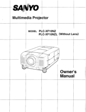 Sanyo PLC-XF10NZ Owners Manual