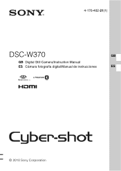 Sony DSC-W370 Instruction Manual
