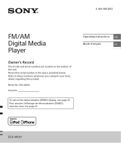 Sony DSX-A40UI Operating Instructions