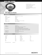 Sony XS-L1046 Marketing Specifications