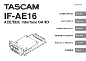 TASCAM DA-6400 IF-AE16 Owners Manual
