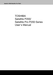 Toshiba Satellite P200 PSPB3C-AB308C Users Manual Canada; English