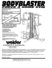 Weider Body Blaster Force 4 Owners Manual