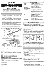 Yamaha FX325 Owners Manual