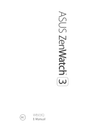 Asus ZenWatch 3 WI503Q ASUS ZenWatch3 English Version E-manual