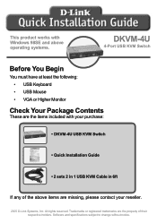 D-Link DKVM-4U Quick Installation Guide