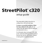 Garmin StreetPilot C320 Setup Guide
