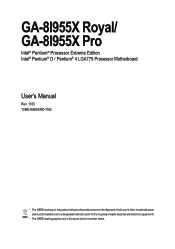 Gigabyte GA-8I955X Pro Manual