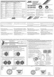 JVC CSGW1200 Instructions