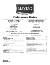 Maytag MEDZ600TE Use and Care Manual