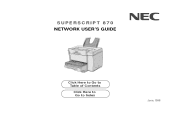 NEC 870 Network Users Guide