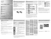 Sony KLV-S40A10 Quick Setup Guide