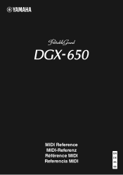 Yamaha DGX-650 Midi Reference