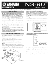Yamaha NS-90 Owner's Manual