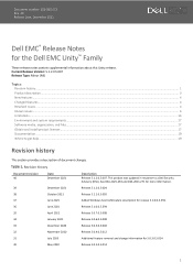 Dell Unity 400 EMC Unity Family 5.1.2.0.5.007 Release Notes