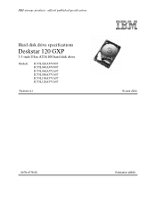 IBM IC35L040AVVN07-0 Hard Drive Specifications
