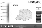 Lexmark W820 Online Information