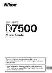 Nikon D7500 Reference Manual - English