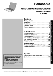 Panasonic CF-W5MWEZZBM Operating Instructions