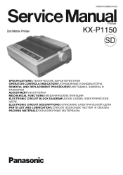 Panasonic KX-P1150 Service Manual