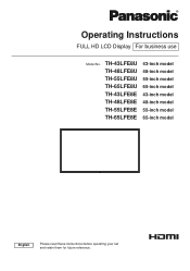 Panasonic TH-48LFE8U Operating Instructions