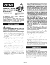 Ryobi P2880 Operation Manual 2