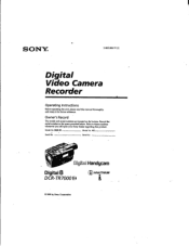 Sony DCRTR7000 Operating Instructions