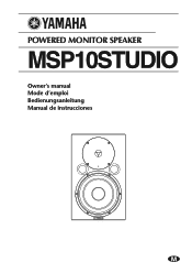 Yamaha MSP10STUDIO Owner's Manual