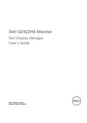 Dell 24 Gaming G2422HS G2422HS Monitor Display Manager Users Guide
