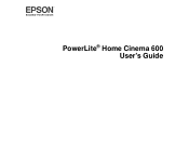 Epson PowerLite Home Cinema 600 User Manual