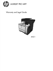HP LaserJet Pro MFP M521 Warranty and Legal Guide