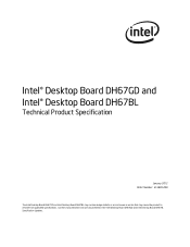 Intel BOXDH67GDB3 Product Specification