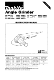 Makita 9564CV Owners Manual