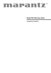 Marantz PM-15S2B Limited PM-15S2 User Manual - English
