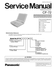 Panasonic CF-72X3UUBDM Service Manual