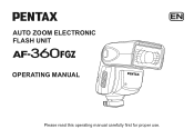 Pentax AF360FGZ Operation Manual