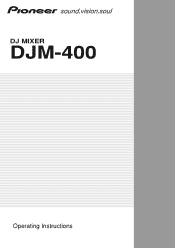 Pioneer DJM-400 - CDJ-400 Package Operating Instructions