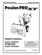 Poulan XT827ES User Manual