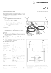 Sennheiser AC 1 Instructions for Use