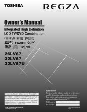 Toshiba 26LV67 Owner's Manual - English