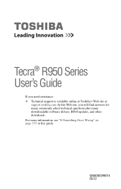Toshiba Tecra R950-SMBNX2 User Guide