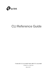 TP-Link T1500-28TC TL-SL2428 T1500-28TCUN V1 CLI Reference Guide Guide