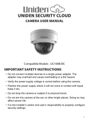 Uniden UC100D-DC English Owner Manual