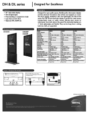 BenQ DH550F Spec Sheet